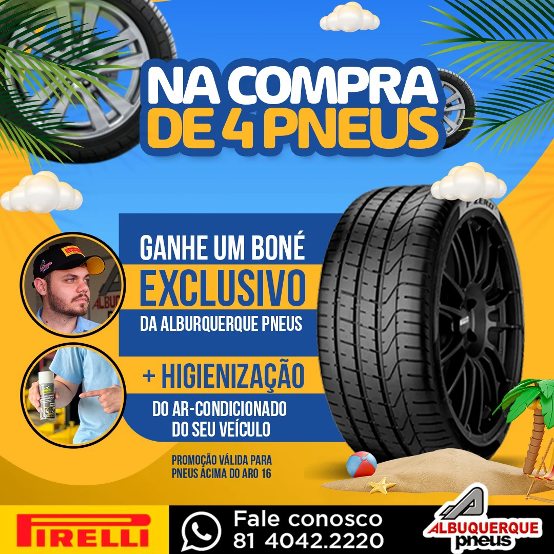 Albuquerque Pneus – Há 45 anos no mercado.